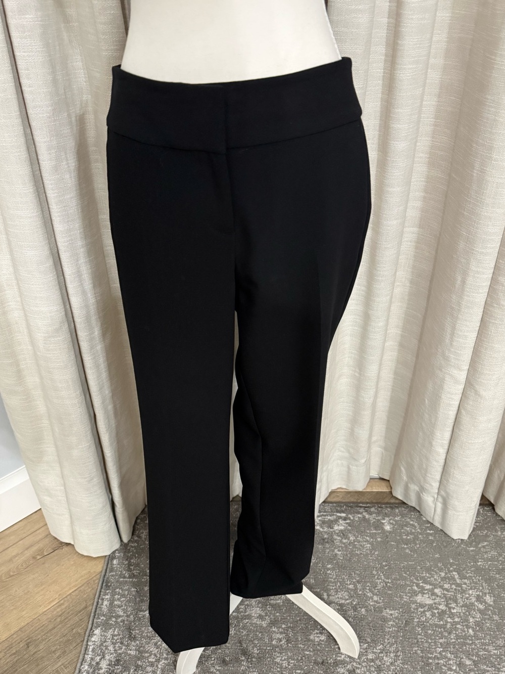 Ann Taylor Black Straight-Leg Trousers